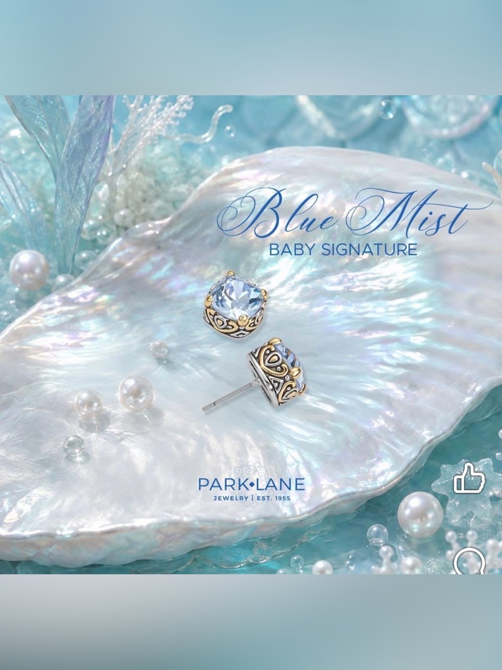 Park Lane “Blue Mist” Baby Signature Earrings! BNIB!! Gorgeous!!